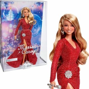 Barbie Signature Doll Mariah Holiday Collectible in Red Glitter Gown