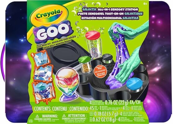 Crayola Goo All in 1 Sensory Station Galactic Slime Making Kit for Kids