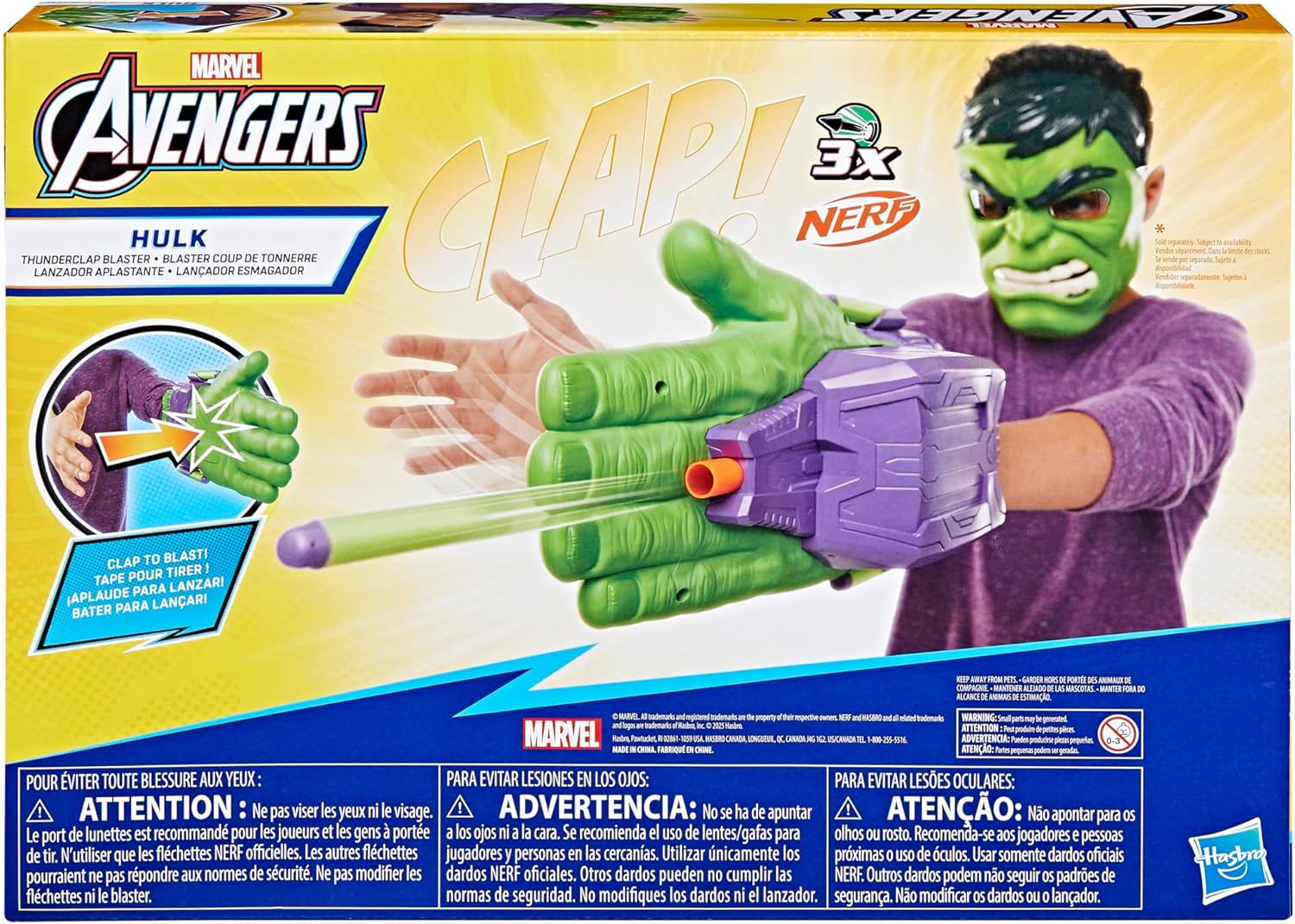 Marvel Avengers Hulk Thunderclap Blaster Roleplay Toy Marvel Avengers Hulk Thunderclap Blaster Roleplay Toy