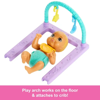 Barbie Skipper Babysitter Doll with Twin Nursery Playset with Crib
