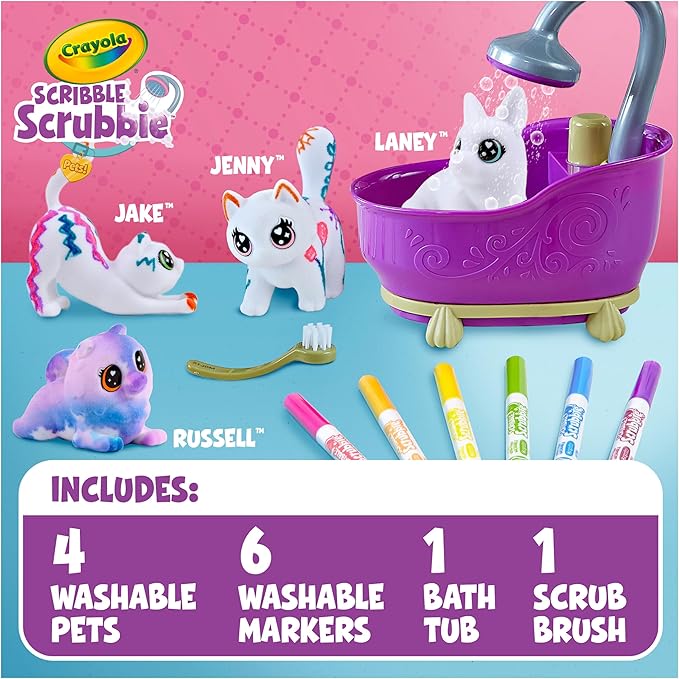 Crayola Scribble Scrubbies Glam Pack 4 Pets Crayola Scribble Scrubbies Glam Pack 4 Pets