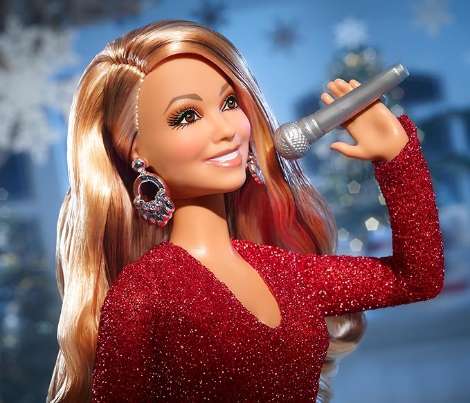 Barbie Signature Doll Mariah Holiday Collectible in Red Glitter Gown Barbie Signature Doll Mariah Holiday Collectible in Red Glitter Gown