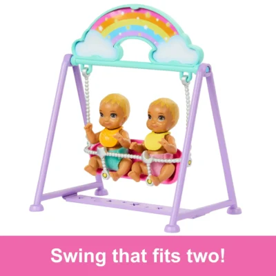 Barbie Skipper Babysitter Doll with Twin Nursery Playset with Crib