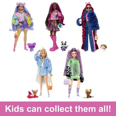 Barbie Extra Fashion Doll with Lavender Hair & Brown Eyes