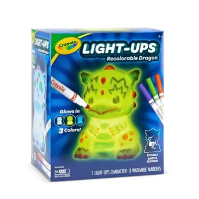 Crayola Light Ups Dragon Light Up Toy DIY Room Decor Toys for Kids