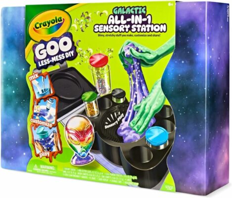 Crayola Goo All in 1 Sensory Station Galactic Slime Making Kit for Kids