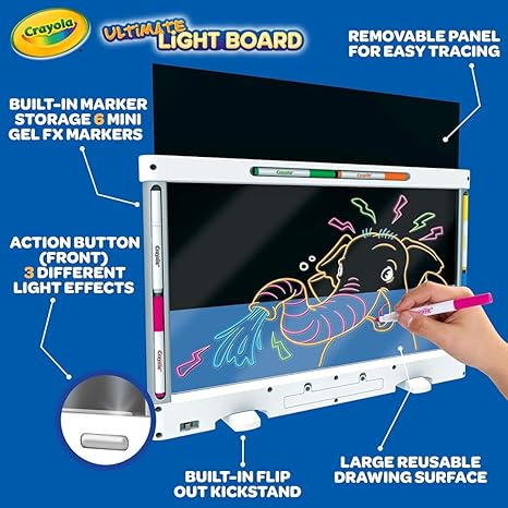Crayola Ultimate Light Board White Kids Drawing Tablet Crayola Ultimate Light Board White Kids Drawing Tablet