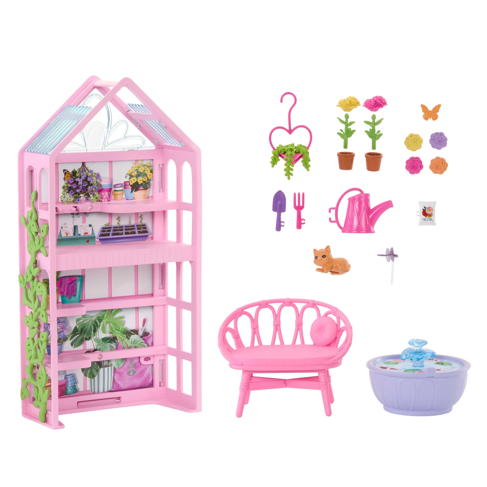 Barbie World Backyard Garden Toy Playset Barbie World Backyard Garden Toy Playset