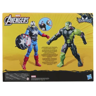 Marvel Avengers Captain America & Venomized Hulk Action Figures