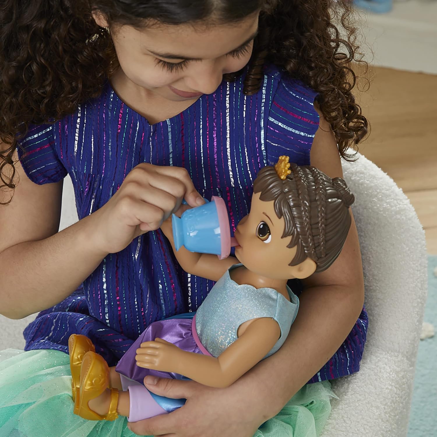 Baby Alive Princess Ellie Grows Up! Brown Hair Interactive Doll with Accessories Baby Alive Princess Ellie Grows Up! Brown Hair Interactive Doll with Accessories
