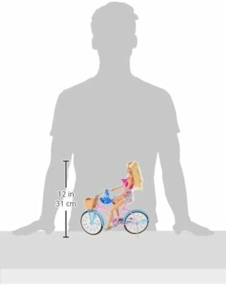 Barbie Doll and Bike Playset Bicycle & Rolling Wheel
