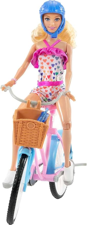 Barbie Doll and Bike Playset Bicycle & Rolling Wheel Barbie Doll and Bike Playset Bicycle & Rolling Wheel