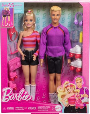 Barbie Fashionistas Set with 2 Fashion Dolls & 6 Accessories