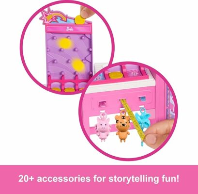 Barbie Mysteries Beach Malibu” Doll & Cotton Candy Game Booth Playset