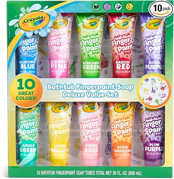 Crayola Bathtub Fingerpaint 10 Color Deluxe Value Pack