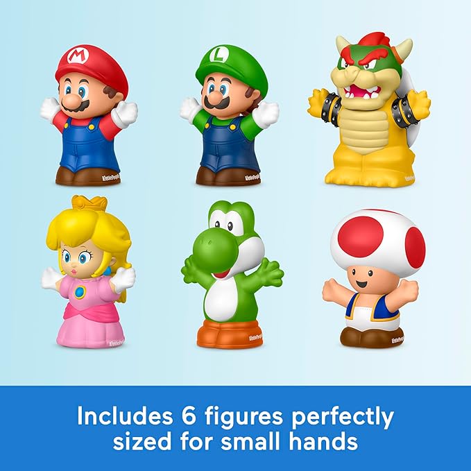 Fisher-Price Little People Toddler Toy My Mario 6-Piece Character Figure Set Fisher-Price Little People Toddler Toy My Mario 6-Piece Character Figure Set
