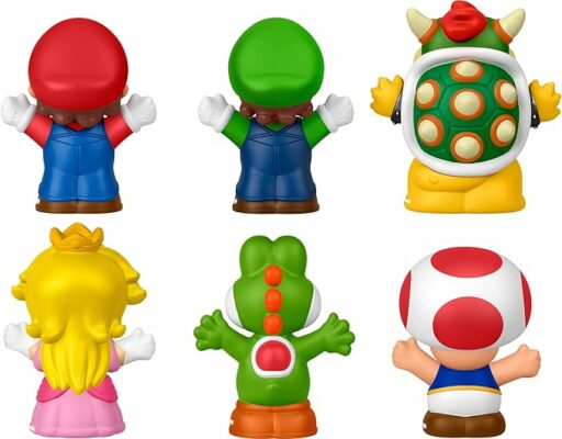 Fisher-Price Little People Toddler Toy My Mario 6-Piece Character Figure Set