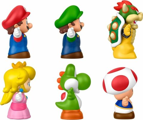Fisher-Price Little People Toddler Toy My Mario 6-Piece Character Figure Set