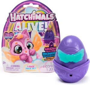 HATCHIMALS Alive Neon Rainbow Set of 1 Surprise Blind Box Figure