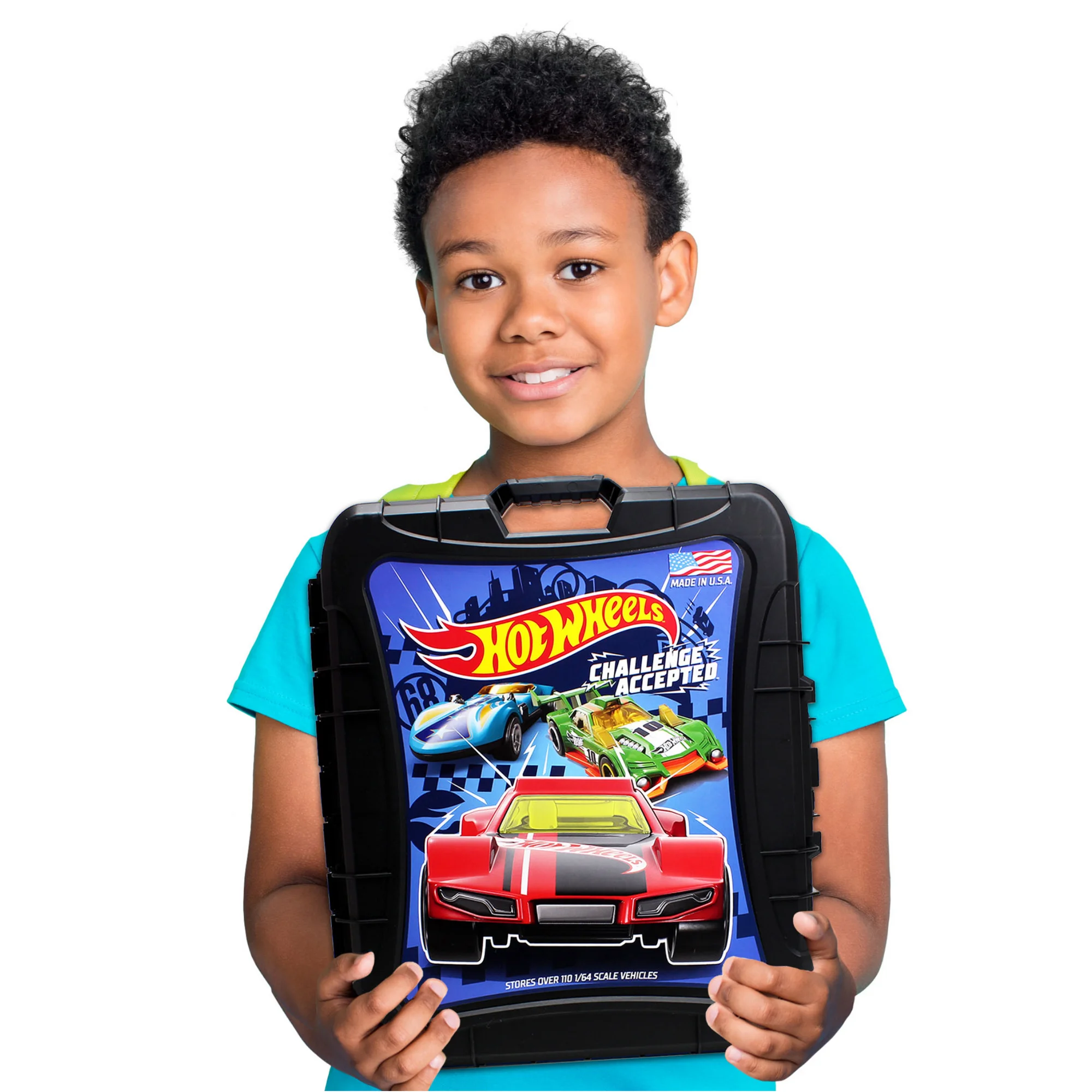 Hot Wheels 110 Vehicle Playsets Plastic Carrying Case in Black Hot Wheels 110 Vehicle Playsets Plastic Carrying Case in Black
