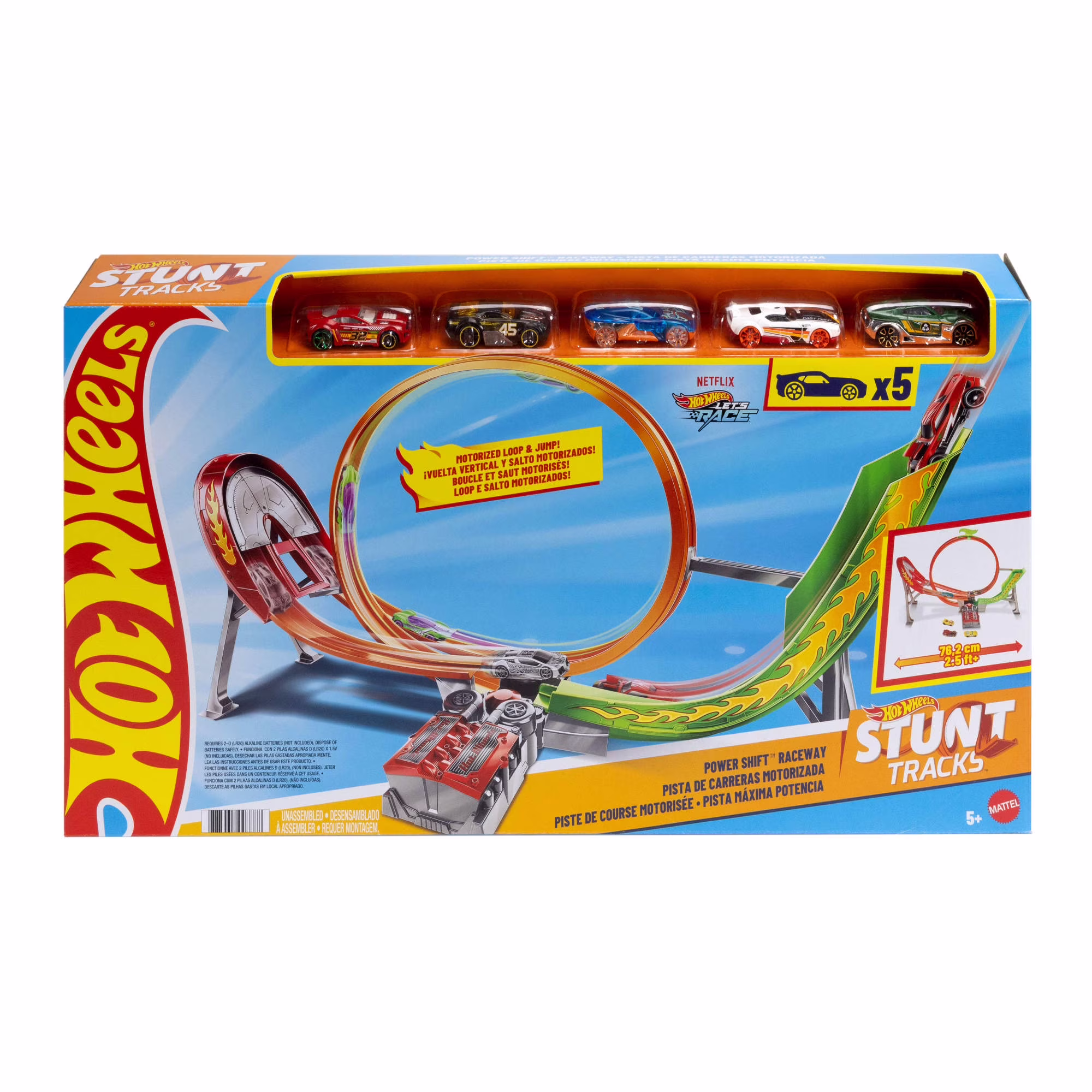Hot Wheels Action Power Shift Motorized Raceway Track Playset