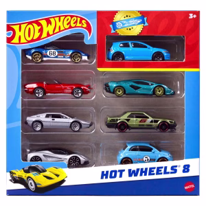 Hot Wheels Set of 8 Basic Toy Cars & Trucks