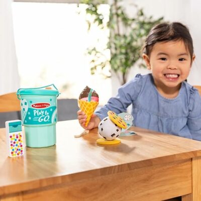 MELISSA & DOUG Play To Go Ice Cream Play Set Toy