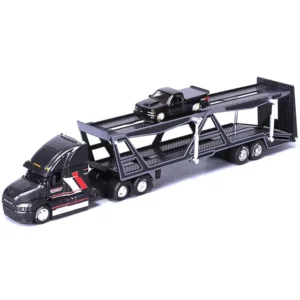 Maisto 1:64 Mack Transporter Open Trailer Chevrolet Pickup – Black