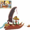 Inspired by Disney’s Moana 2, the theatrical sequel, kids can imagine exploring beyond Motunui with Moana's Adventure Canoe playset complete with Moana small doll and her friend, Heihei, the chicken. There are boundless possibilities for storytelling play with 6 play areas – a water slide, kitchen, hammock, platform, pet hut and pet boat. Transforming play areas enhance the adventure with a platform that rises to reveal a hammock, one that slides to expose the kitchen, a water slide that opens up and a rotating sail! Moana small doll’s arms, neck and legs are all posable for extra action. She wears an outfit inspired by the movie with a removable skirt and measures 3.5 inches! The floating playset extends nearly 2 feet and includes 10 accessories – 2 bowls, 1 cup, a sugar cane wrap, food, a table, a hammock and a small boat for Heihei! Kids ages 3 years and older can collect all the Disney Moana 2 toys to dream up adventures in Motunui and beyond! Each sold separately, subject to availability.