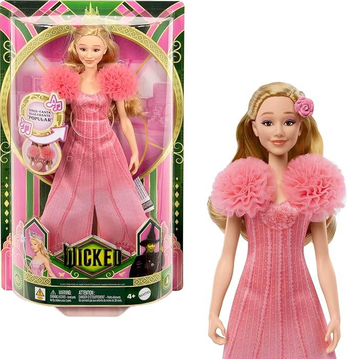 Mattel Wicked Singing Glinda Fashion Doll & Accessories