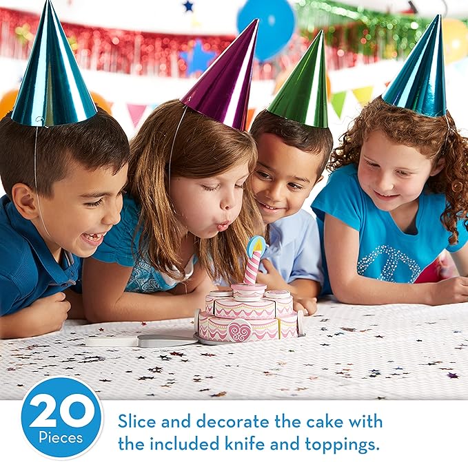 Melissa & Doug Triple-Layer Party Cake Wooden Play Food Set Melissa & Doug Triple-Layer Party Cake Wooden Play Food Set