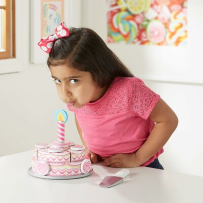 Melissa & Doug Triple-Layer Party Cake Wooden Play Food Set