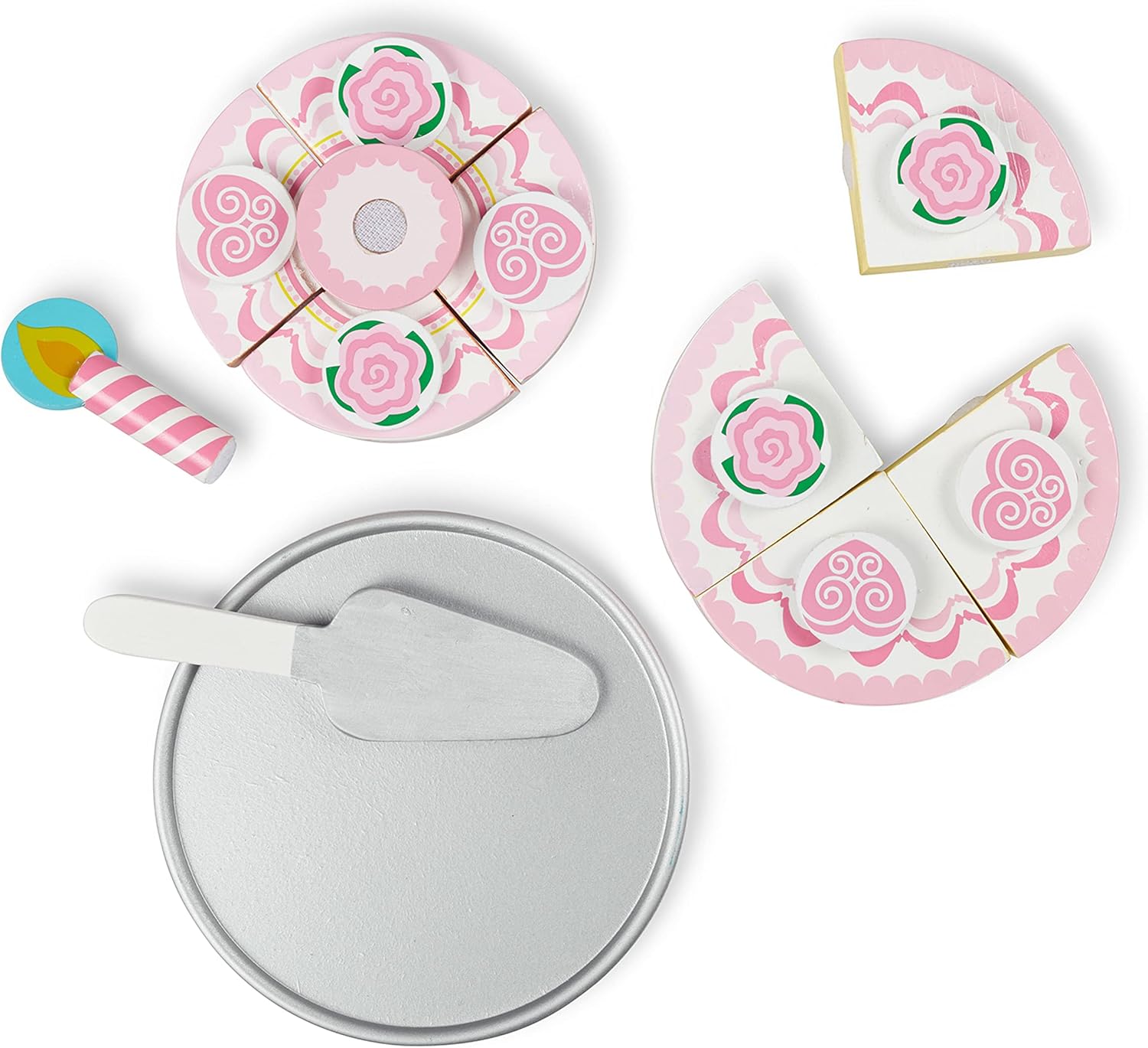 Melissa & Doug Triple-Layer Party Cake Wooden Play Food Set Melissa & Doug Triple-Layer Party Cake Wooden Play Food Set
