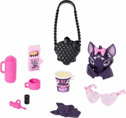 Monster High Doll Draculaura in Pink Bow Dress and Black Cardigan