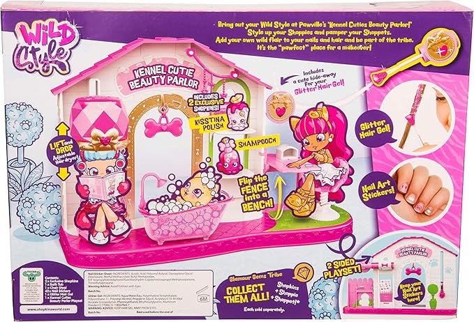Shopkins Season 9 Wild Style Kennel Cutie Beauty Parlor Playset Shopkins Season 9 Wild Style Kennel Cutie Beauty Parlor Playset