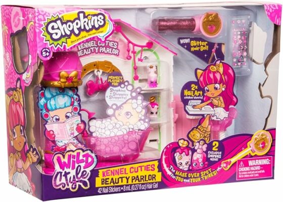 Shopkins Season 9 Wild Style Kennel Cutie Beauty Parlor Playset