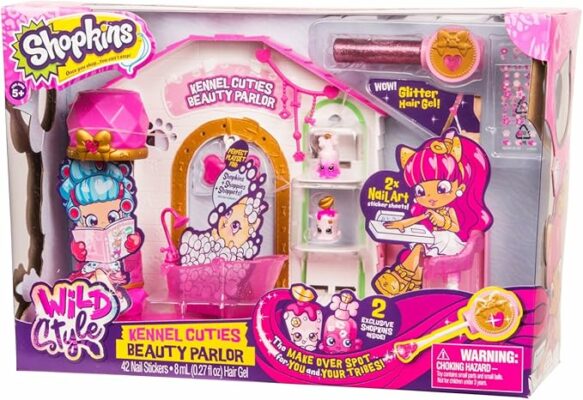 Shopkins Season 9 Wild Style Kennel Cutie Beauty Parlor Playset