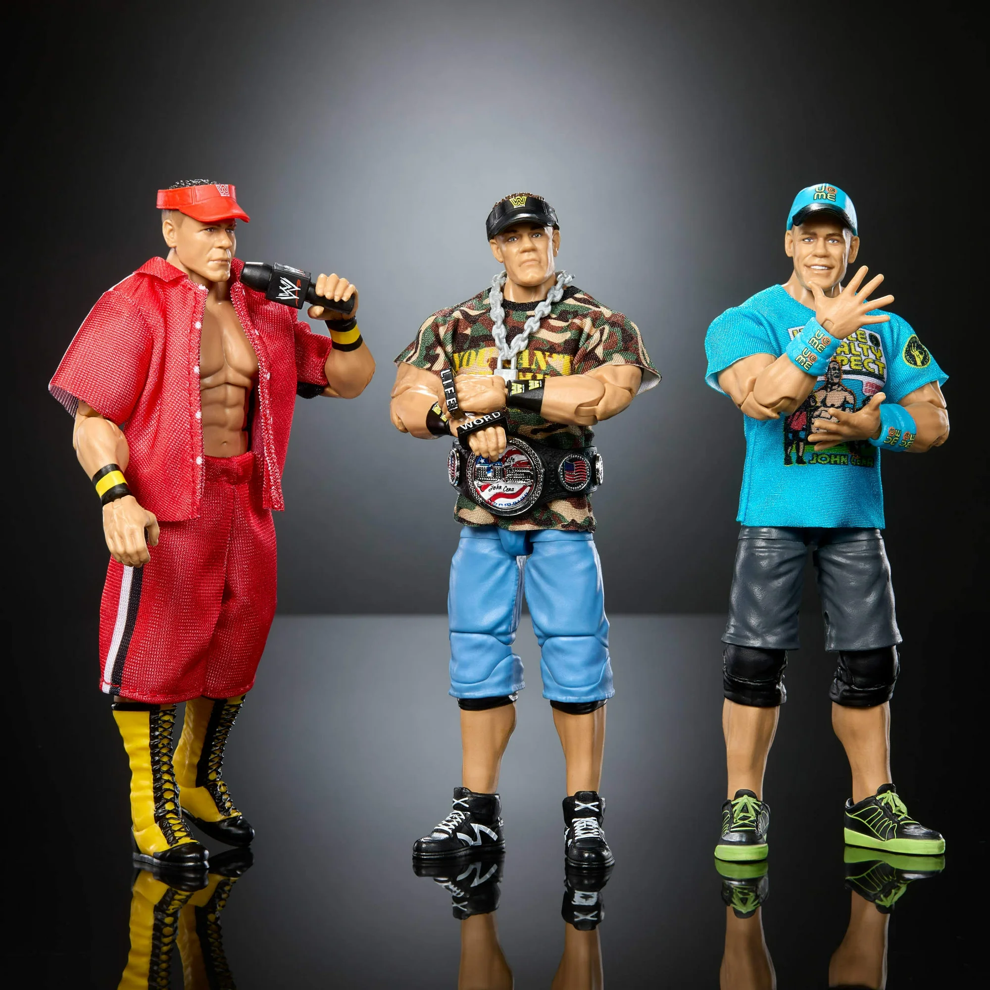 WWE Elite Collection John Cena 3 Pack Collectible Set Action Figure WWE Elite Collection John Cena 3 Pack Collectible Set Action Figure