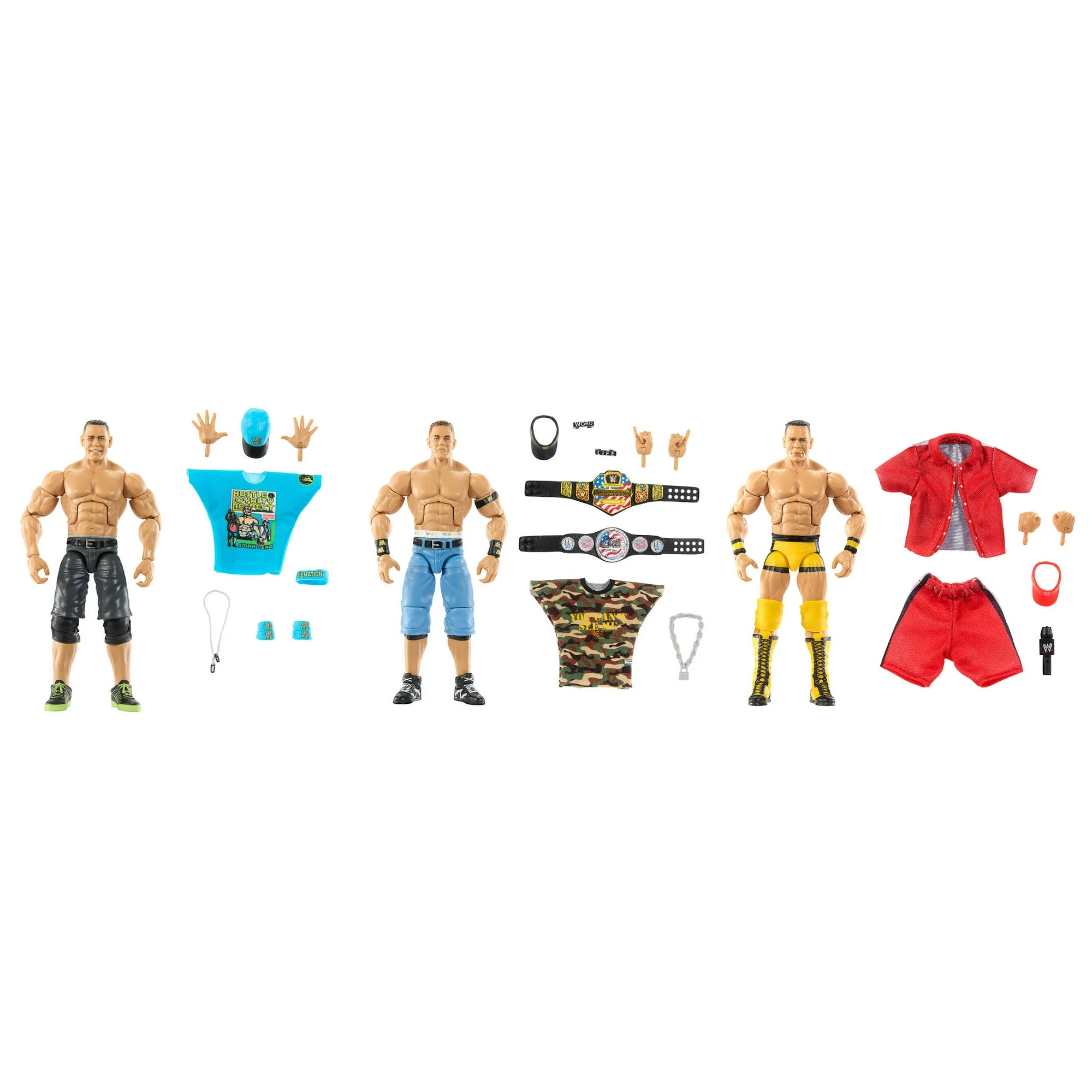 WWE Elite Collection John Cena 3 Pack Collectible Set Action Figure WWE Elite Collection John Cena 3 Pack Collectible Set Action Figure