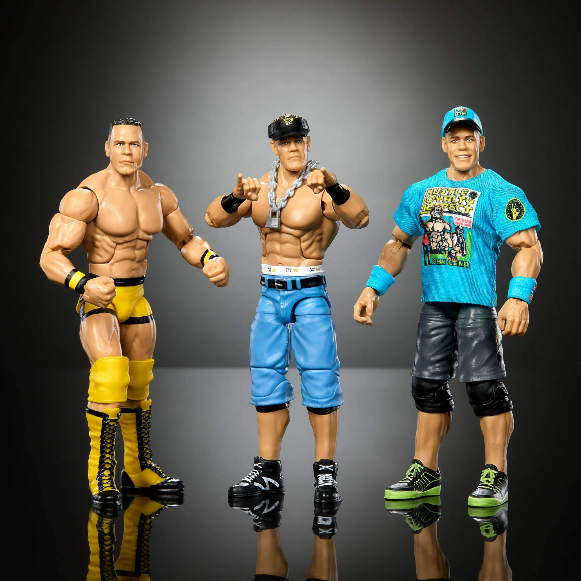 WWE Elite Collection John Cena 3 Pack Collectible Set Action Figure WWE Elite Collection John Cena 3 Pack Collectible Set Action Figure