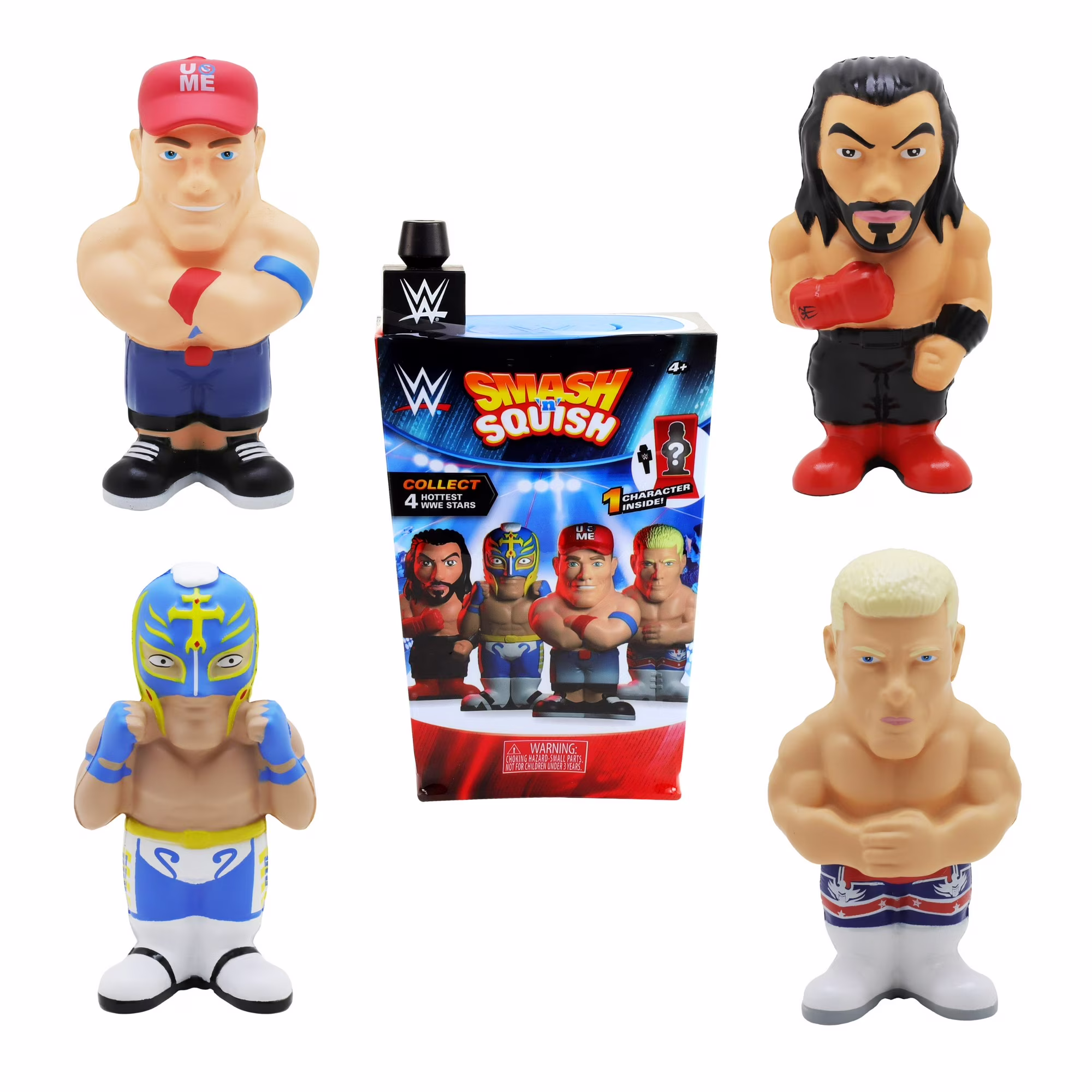 WWE Smash N Squish Mic Slam Reveal Toy Action Figures for Kids