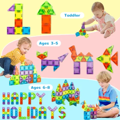 50PCS Magnetic Blocks Building Set Magnet Tiles for Kids