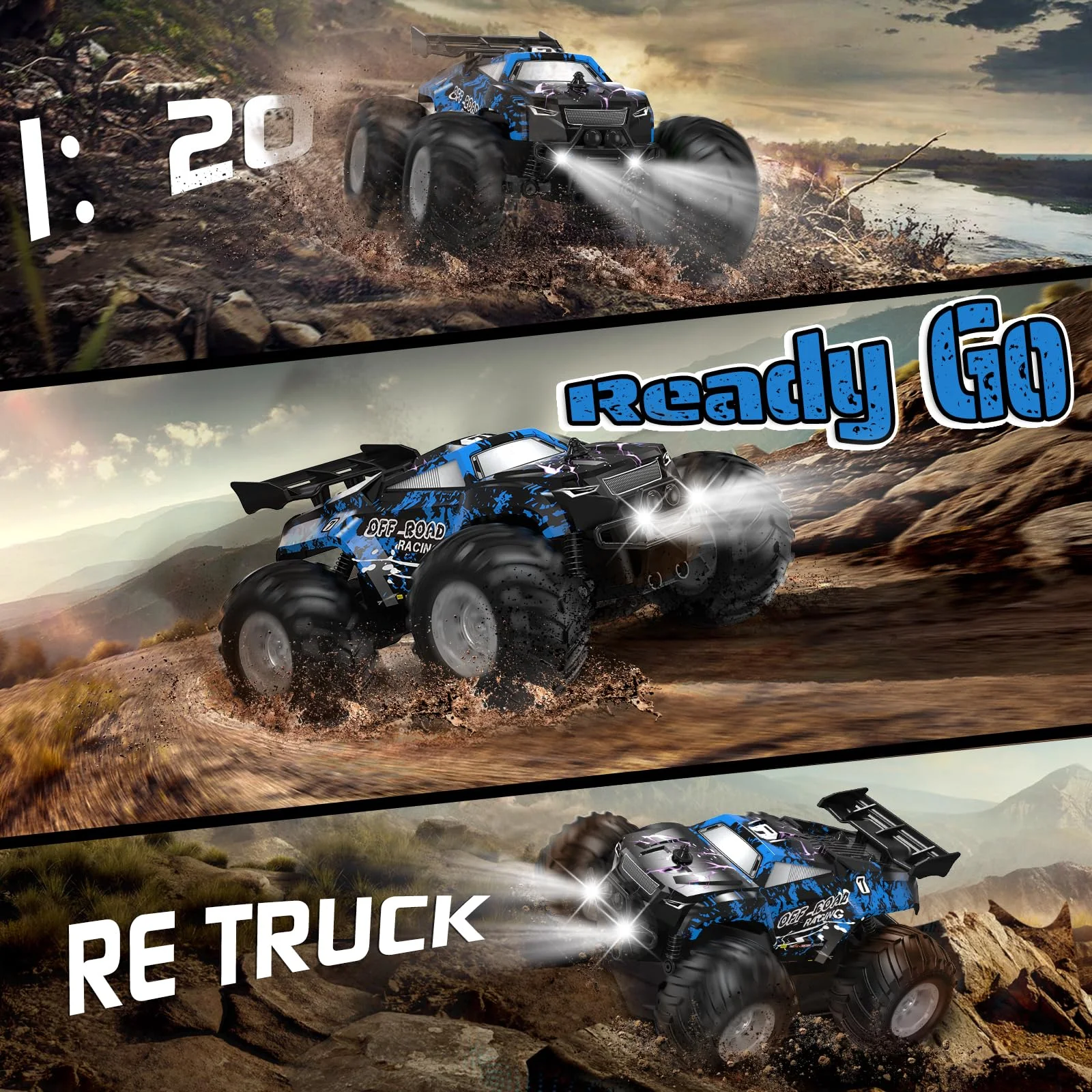 All-Terrain Remote Control Truck Rechargeable Rc Truck with LED All-Terrain Remote Control Truck Rechargeable Rc Truck with LED