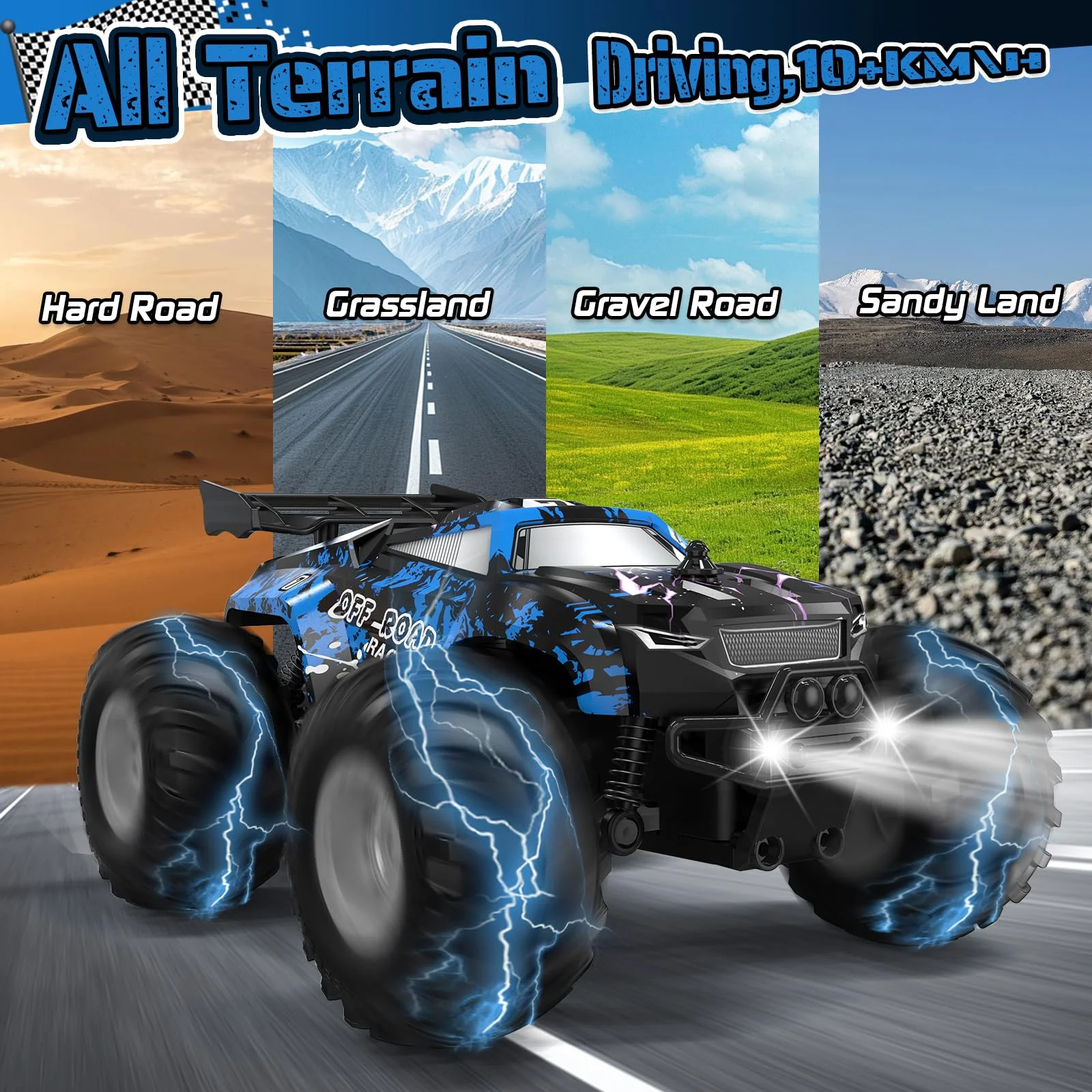All-Terrain Remote Control Truck Rechargeable Rc Truck with LED All-Terrain Remote Control Truck Rechargeable Rc Truck with LED