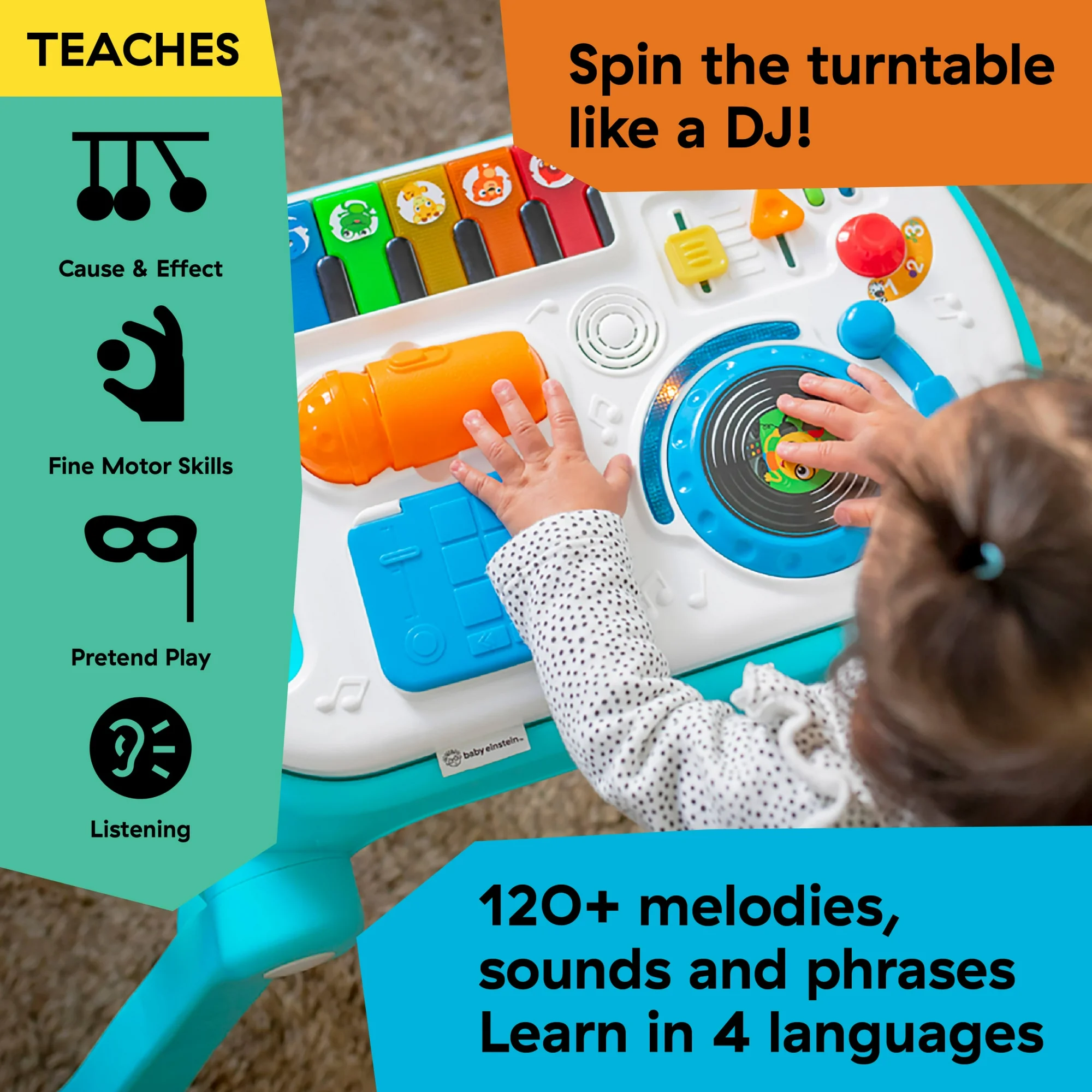 Baby Einstein Musical Mix N Roll 4 in 1 Push Walker Activity Center Baby Einstein Musical Mix N Roll 4 in 1 Push Walker Activity Center