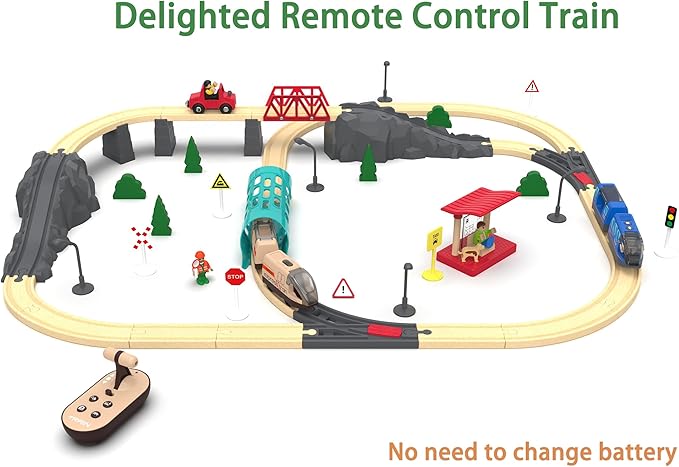 Electric Train for Wooden Track Remote Control Train and Tunnel with Voice Electric Train for Wooden Track Remote Control Train and Tunnel with Voice