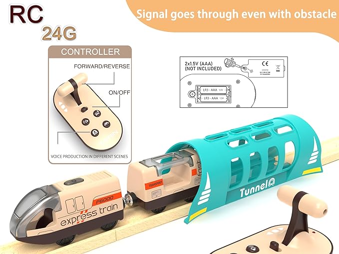 Electric Train for Wooden Track Remote Control Train and Tunnel with Voice Electric Train for Wooden Track Remote Control Train and Tunnel with Voice