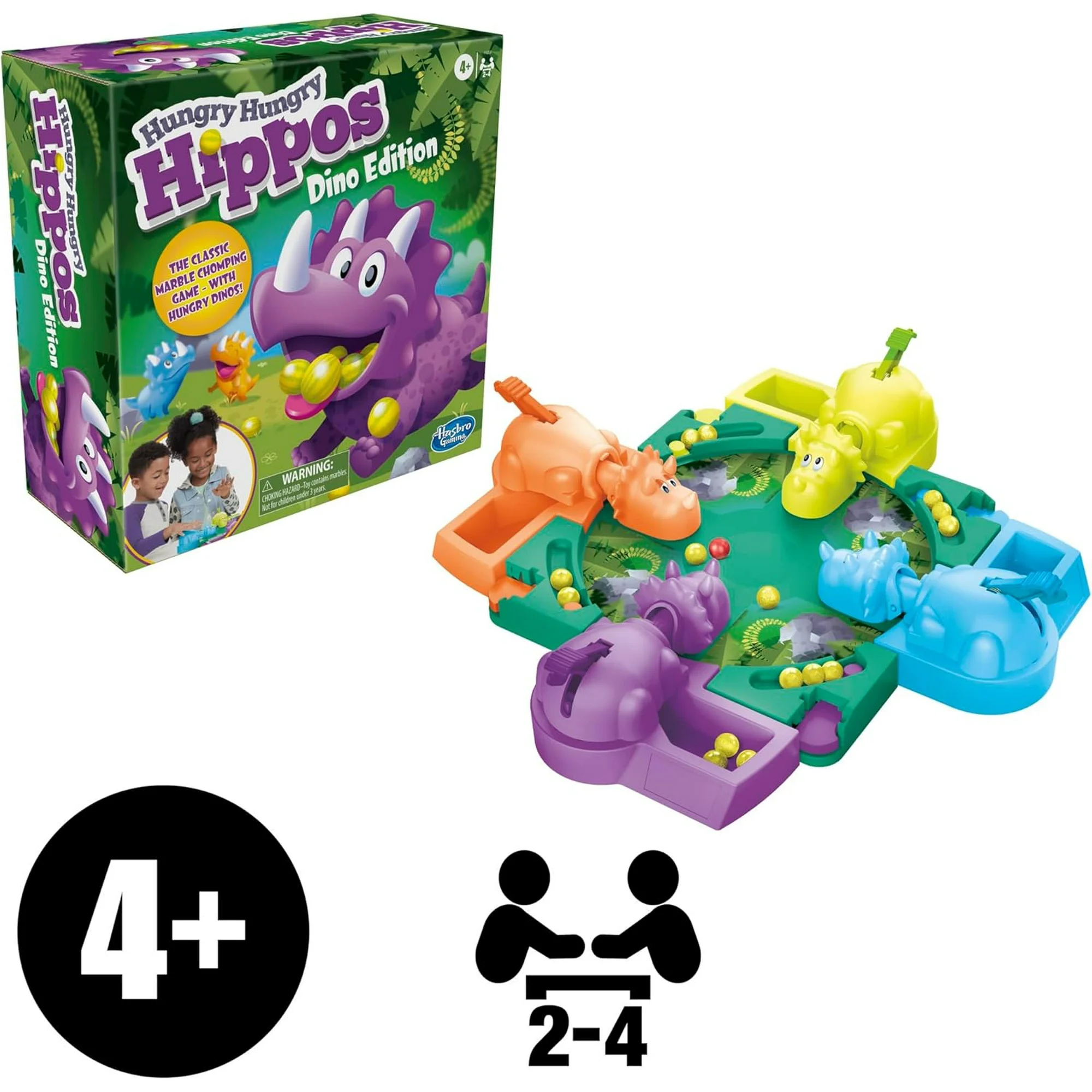 Hasbro Gaming Hungry Hungry Hippos Dino Edition Board Game Hasbro Gaming Hungry Hungry Hippos Dino Edition Board Game