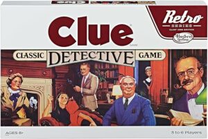 Hasbro Gaming Retro Series Clue Board Game Classic Mystery Game