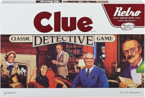Hasbro Gaming Retro Series Clue Board Game Classic Mystery Game